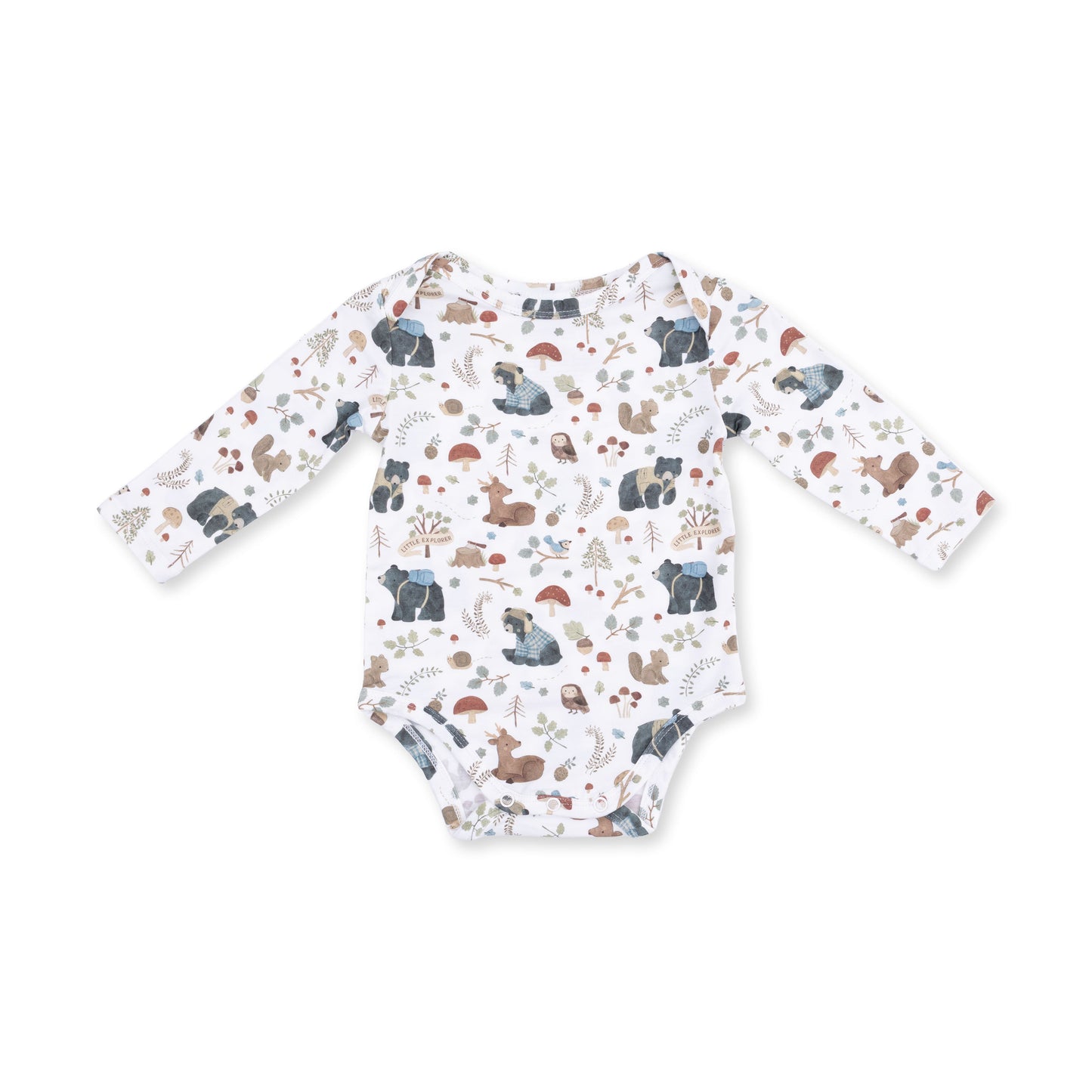 Southern Woodland Animals Green - Long Sleeve Bodysuit