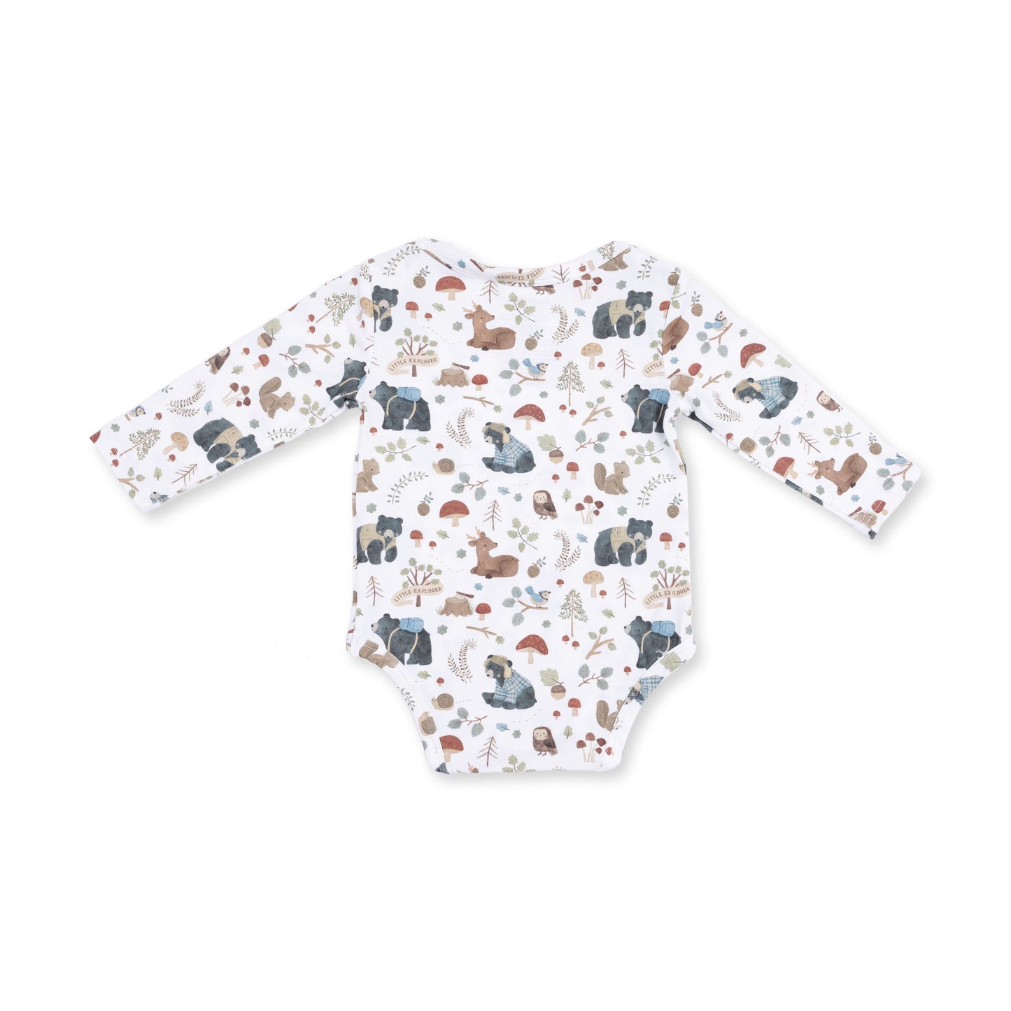 Southern Woodland Animals Green - Long Sleeve Bodysuit