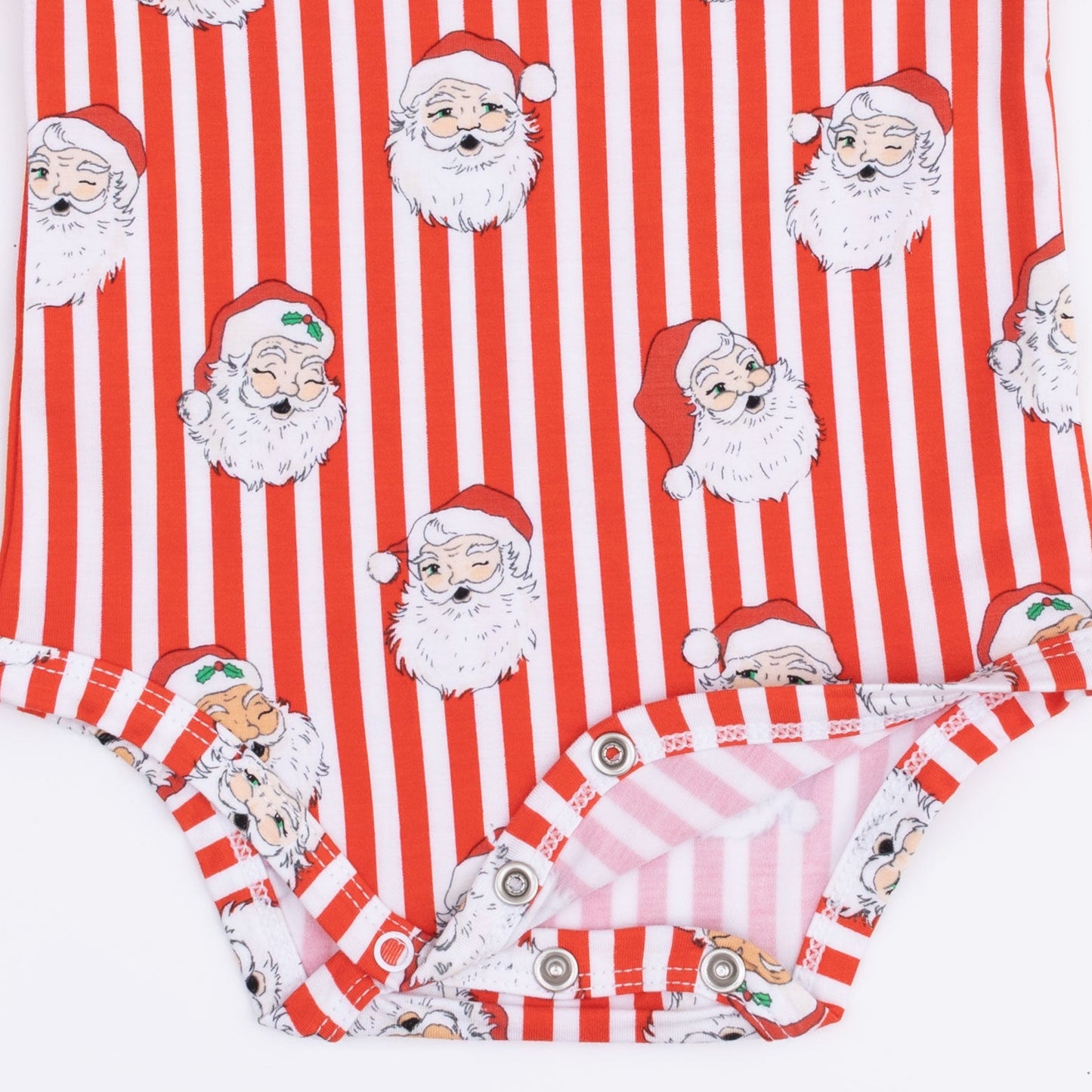 Vintage Santa Stripe - Long Sleeve Bodysuit