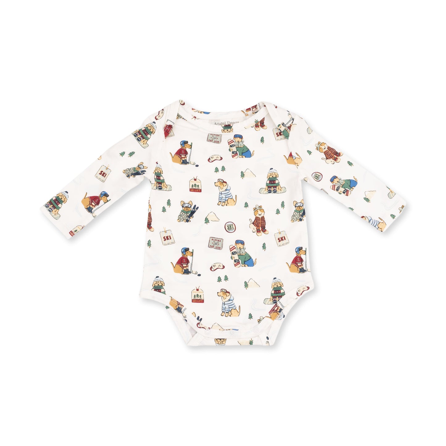 Winter Sports Dogs Green - Long Sleeve Bodysuit