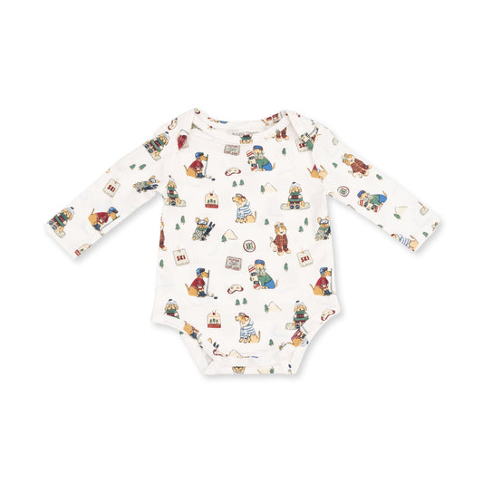 Winter Sports Dogs Green - Long Sleeve Bodysuit