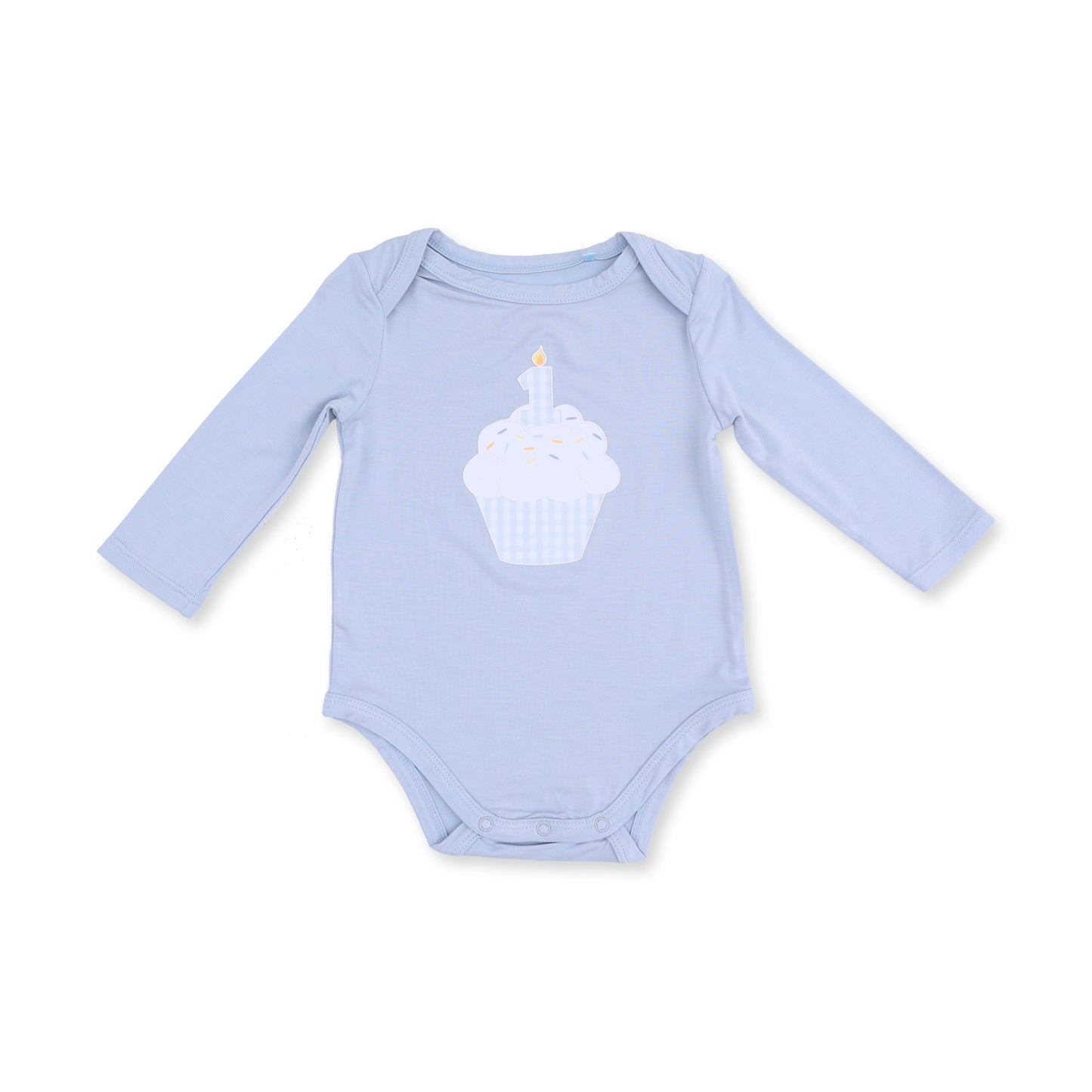 Birthday - First Birthday Blue Long Sleeve Bodysuit
