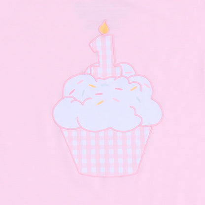 Birthday - First Birthday Pink Long Sleeve Bodysuit