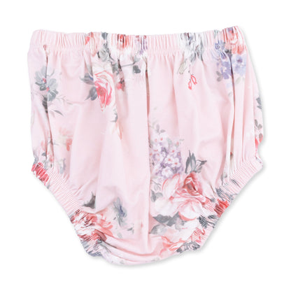 Painterly Rose Bouquets - Sofia Dress with Oversize Collar and Bloomer