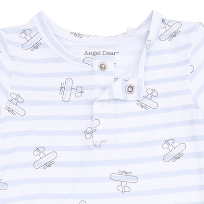 Airplane Stripe - Henley Bodysuit