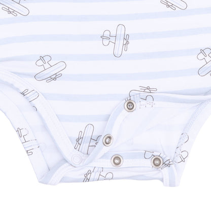 Airplane Stripe - Henley Bodysuit