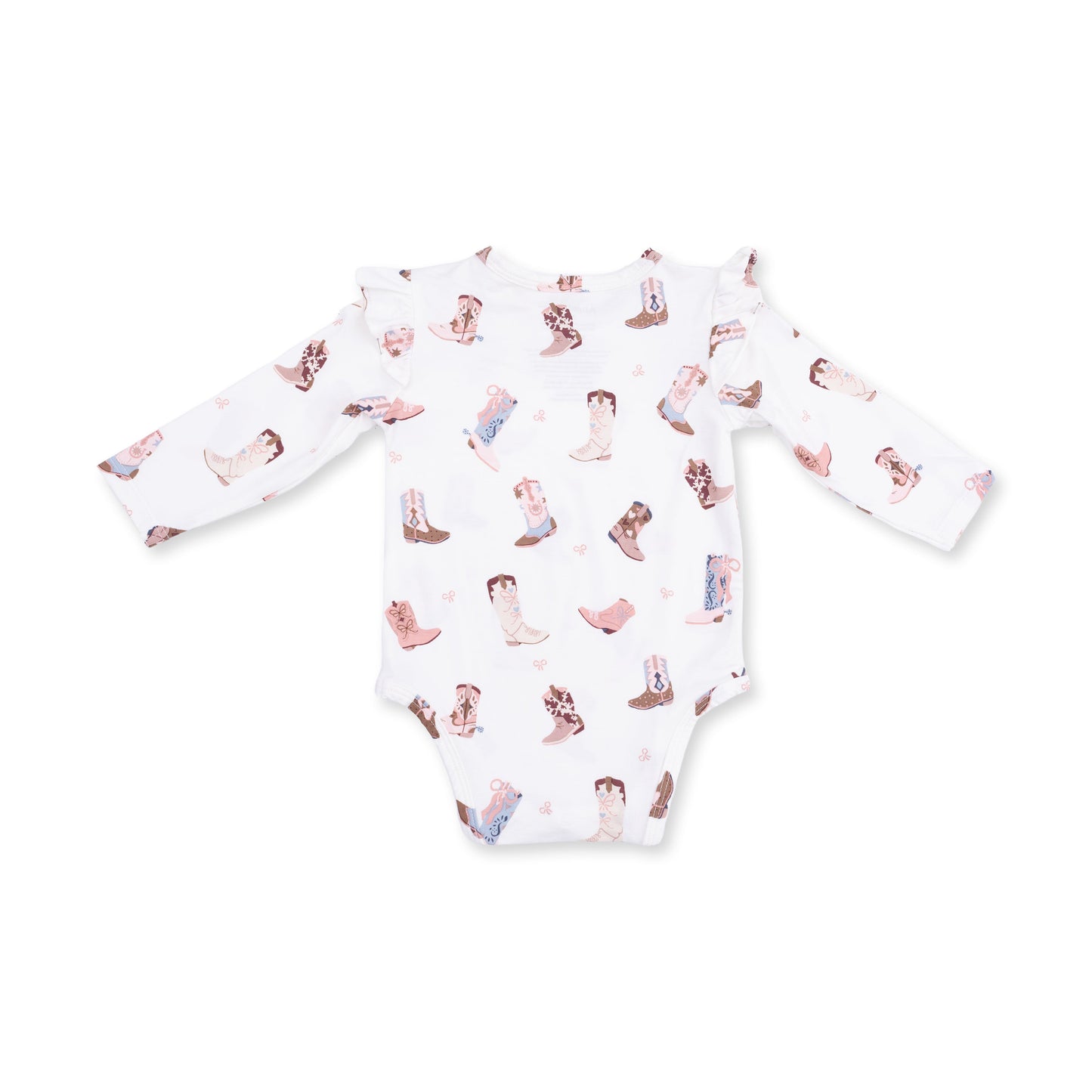 Buckarette Boots - Ruffle Sleeve Bodysuit with Snap Shoulder