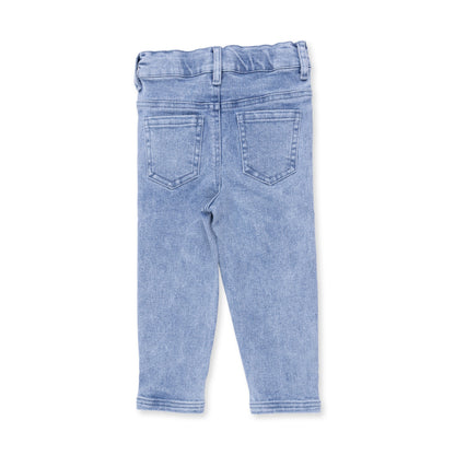 Old School Blue Stretch Denim - Adjustable Pants