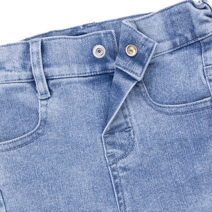 Old School Blue Stretch Denim - Adjustable Pants