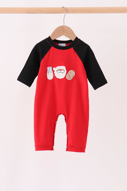 Red Milk Cookies French Knot Romper