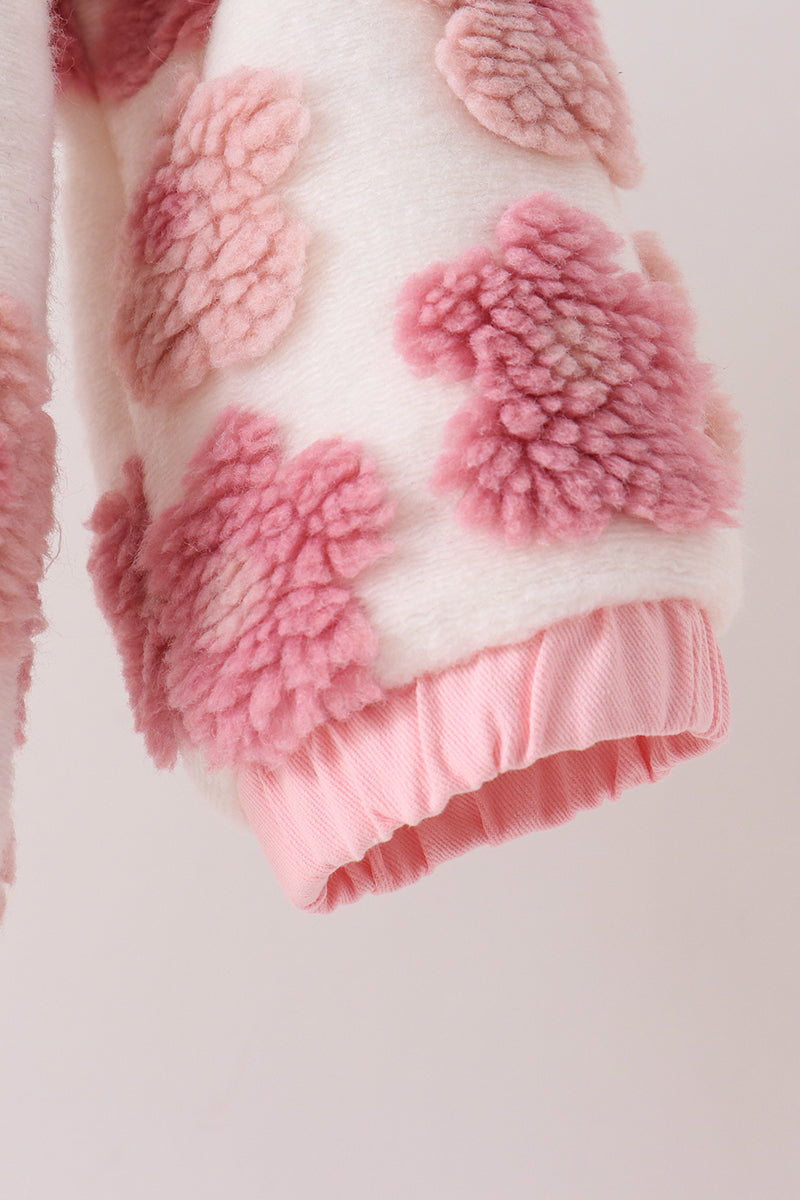Floral print fleece jacket