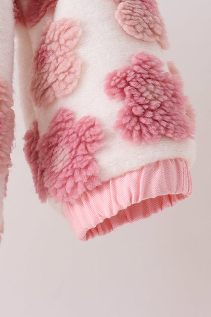 Floral print fleece jacket