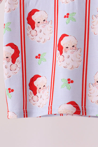 Blue santa claus bamboo pajama set