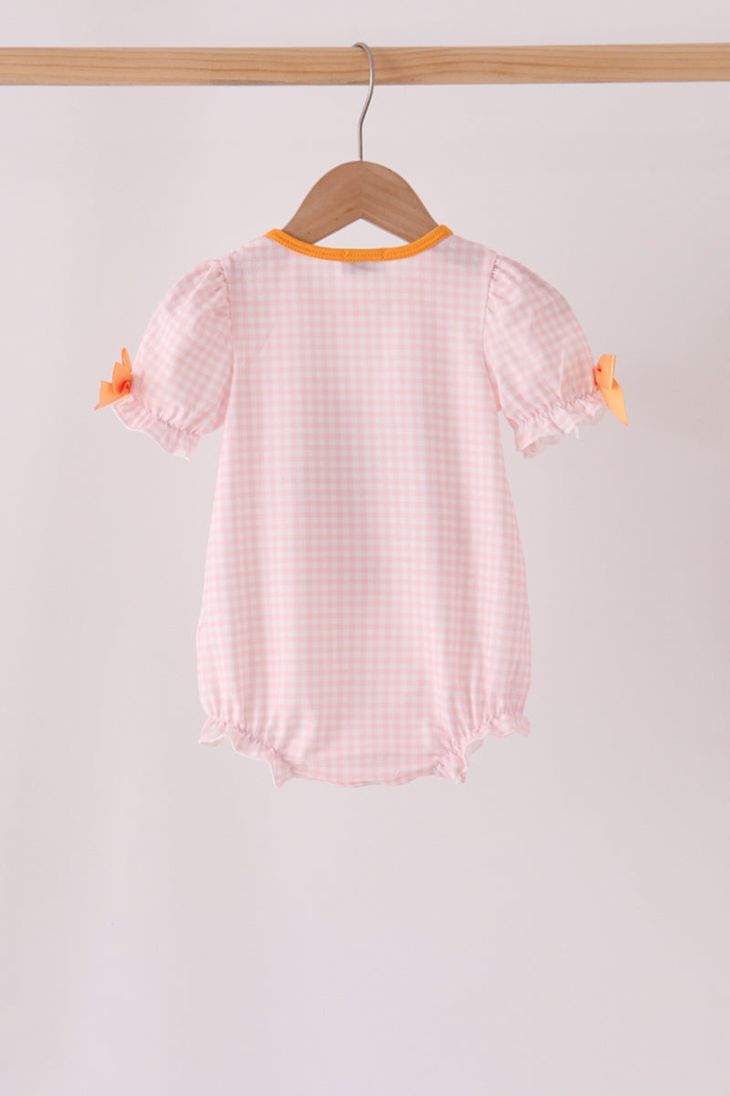Pink cats Jack-O-Lantern applique bubble