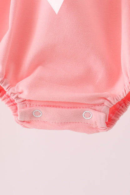 Pink pumpkin embroidery ruffle bubble