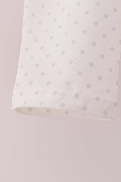 Pink pumpkin embroidery pants set