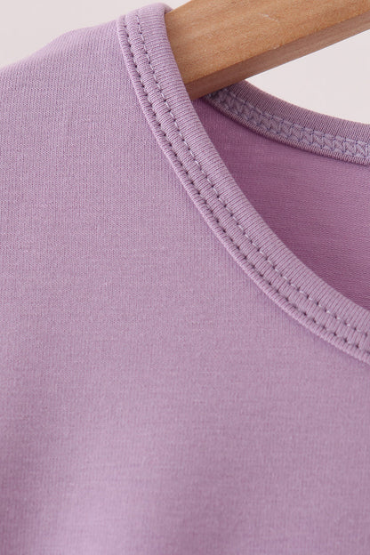 Purple goose embroidery top