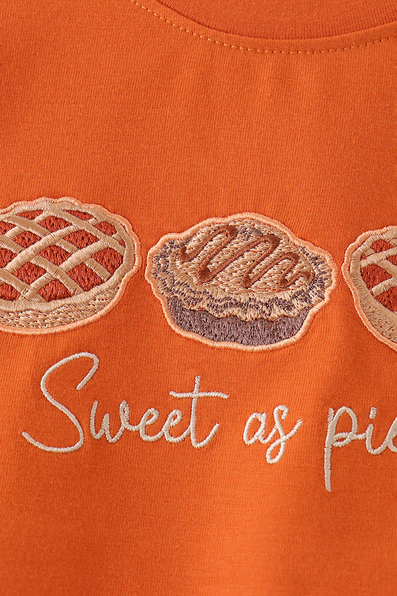 Sweet as pie embroidery top
