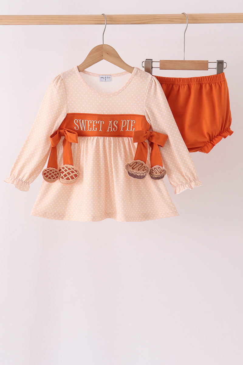 Sweet as pie embroidery bloomer set