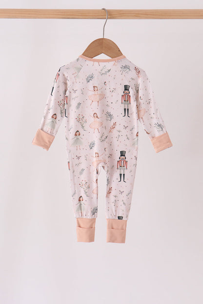 Nutcracker Zip Ruffle Bamboo Romper