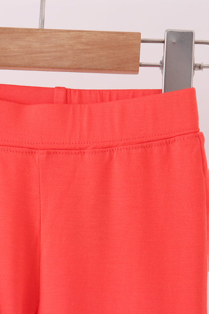 Coral gingerbread bamboo pants set