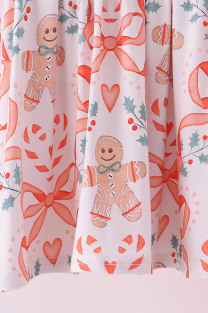 Coral gingerbread bamboo pants set