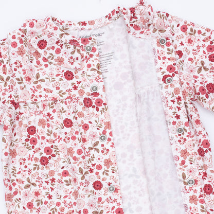 Serene Floral - Long Sleeve Ruffle Collar Romper