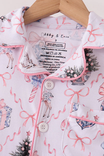 Pink nutcracker bamboo mom&me pajama set
