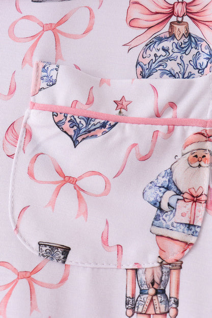 Pink nutcracker bamboo mom&me pajama set