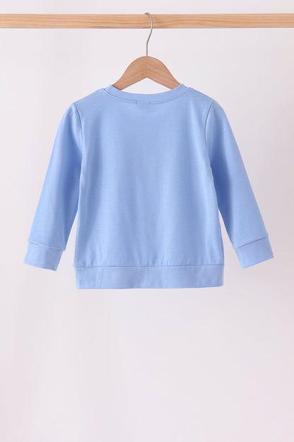 Blue Milk Cookies Embroidery Top