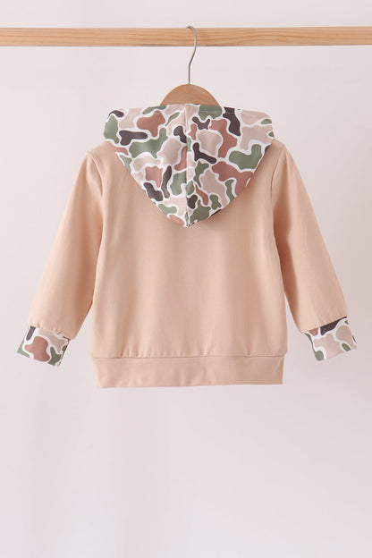 Camo Deer Applique Hoodie
