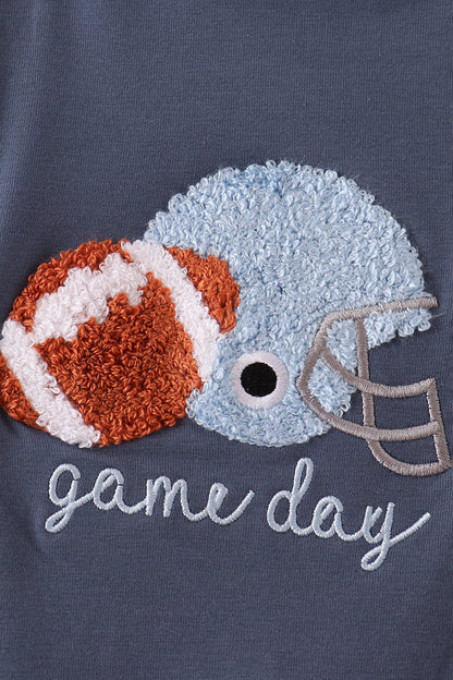 Navy football bow french knot jonjon
