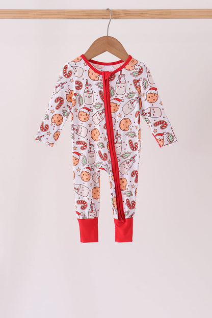 Red milk cookie bamboo romper