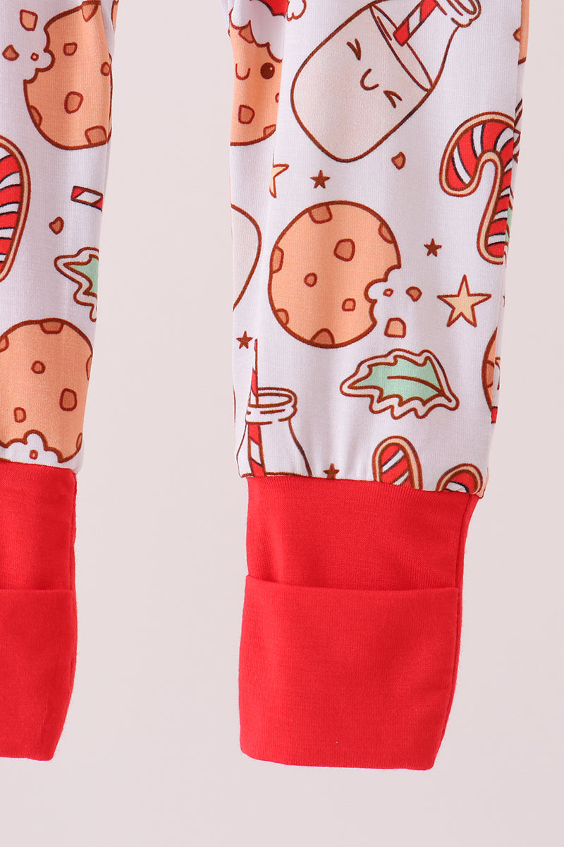 Red milk cookie bamboo romper