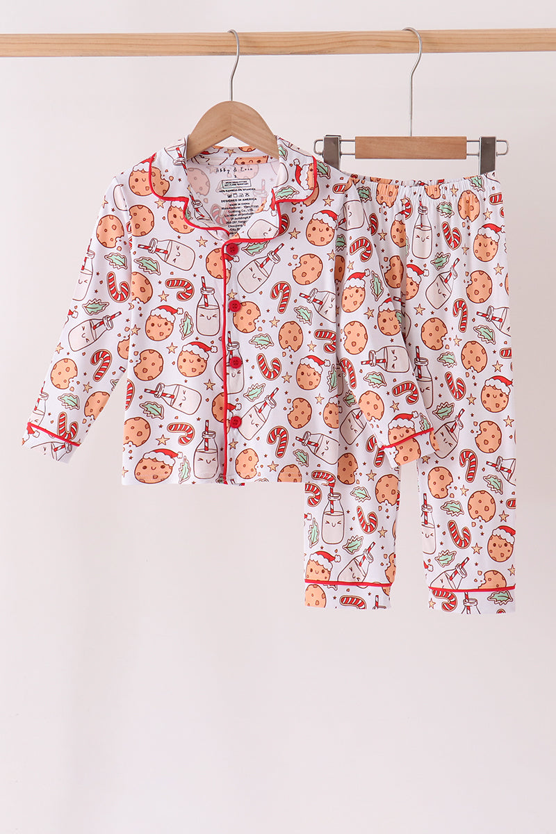 Red milk cookie bamboo pajama set