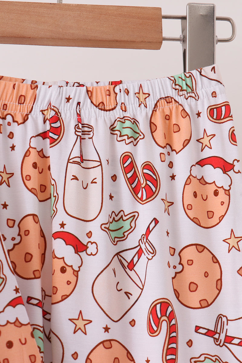Red milk cookie bamboo pajama set