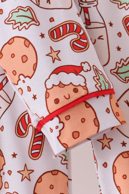 Red milk cookie bamboo pajama set