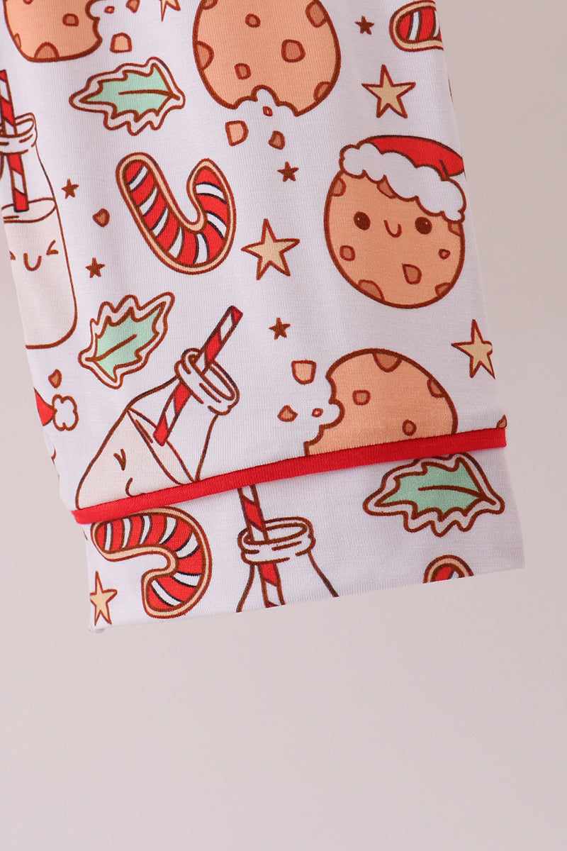 Red milk cookie bamboo pajama set