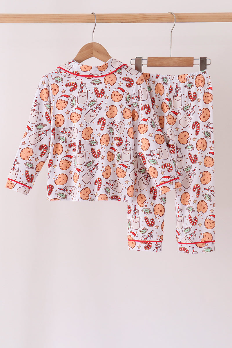 Red milk cookie bamboo pajama set