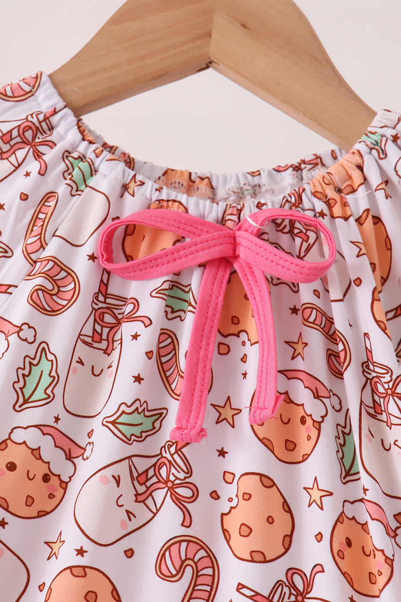 Red milk cookie bamboo dress