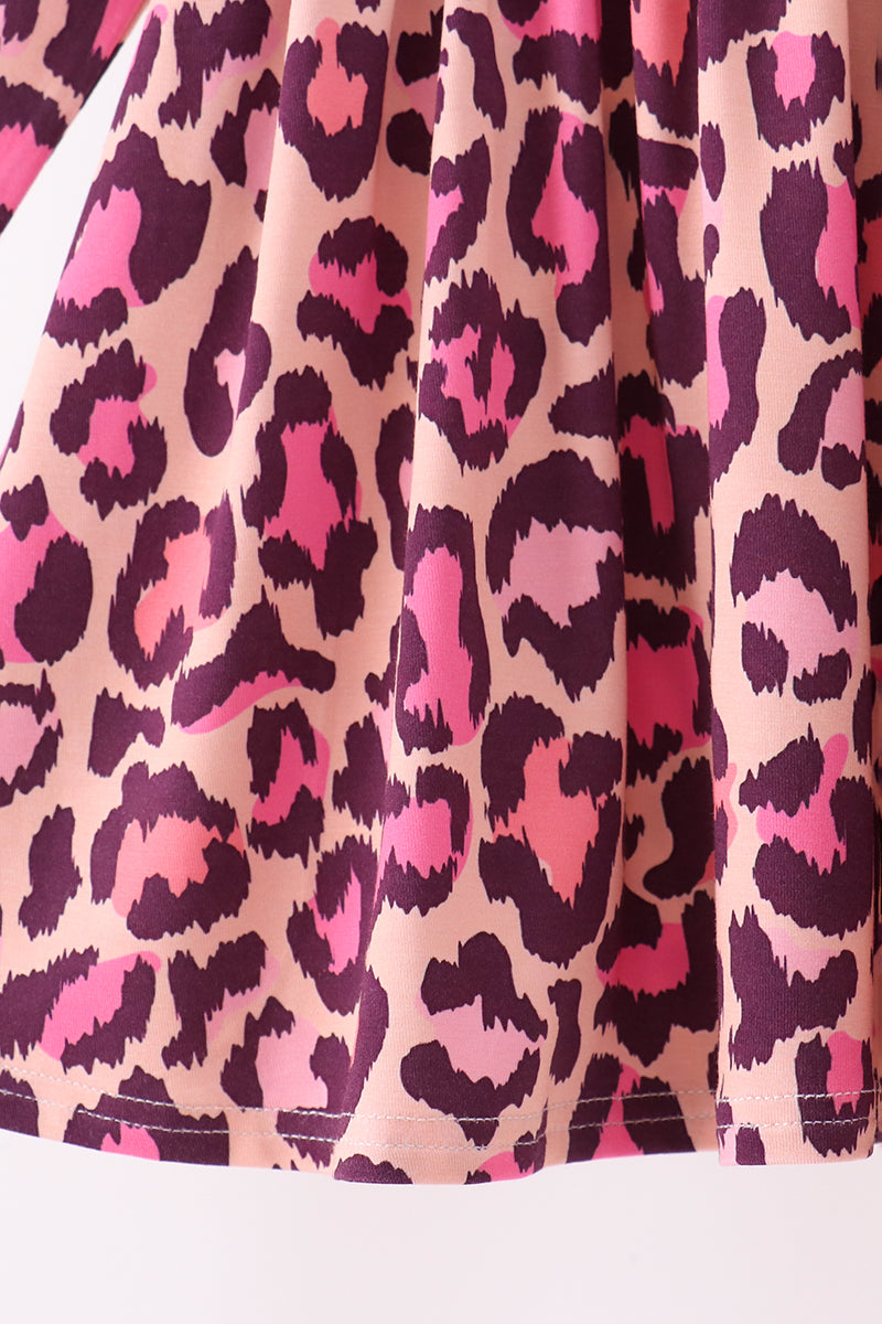 Pink leopard bamboo pants set