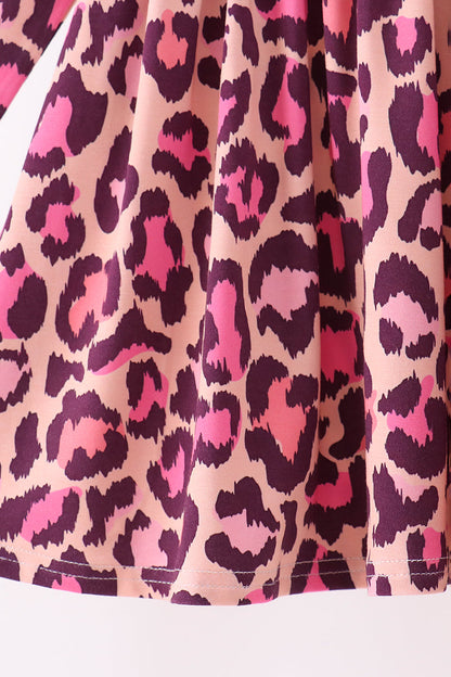 Pink leopard bamboo pants set