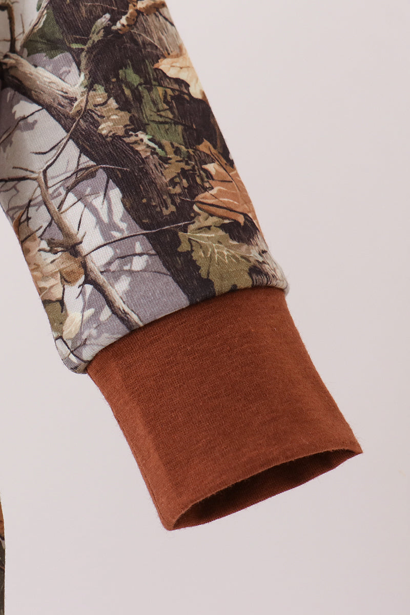 Camouflage tree pocket romper