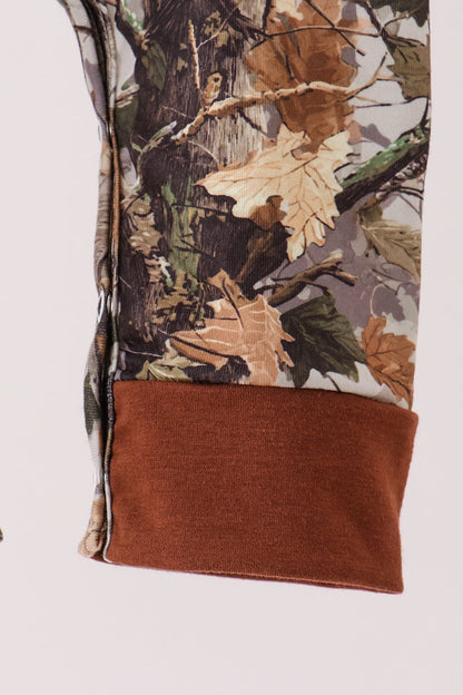 Camouflage tree pocket romper