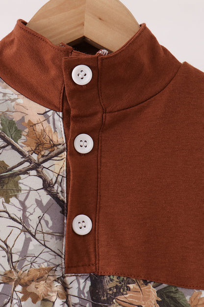 Camouflage tree pullover
