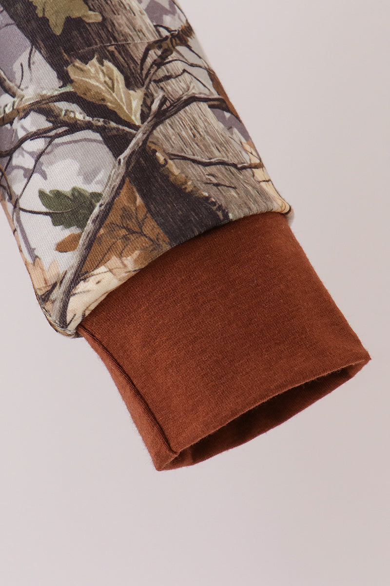 Camouflage tree pullover