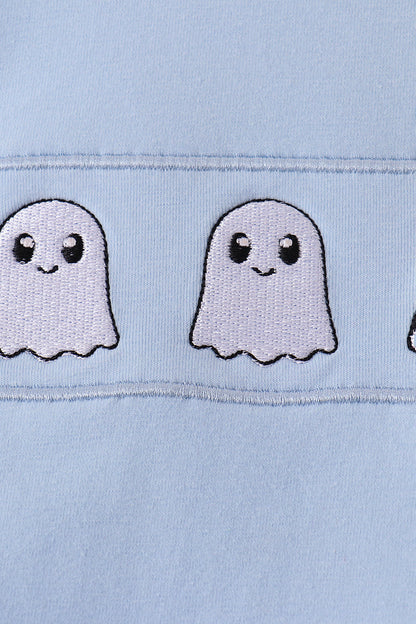 Blue ghost embroidery bubble