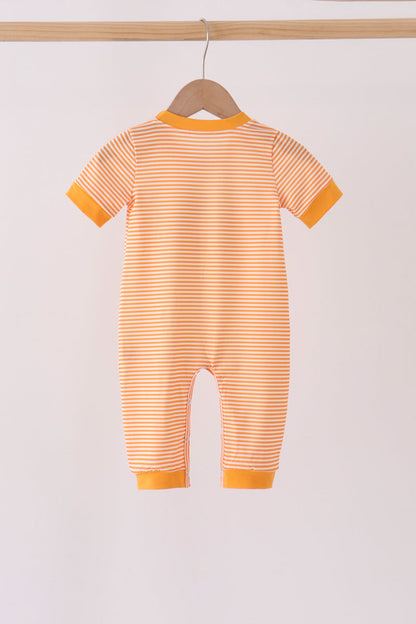 Orange Tennessee Go Vols Embroidery Romper