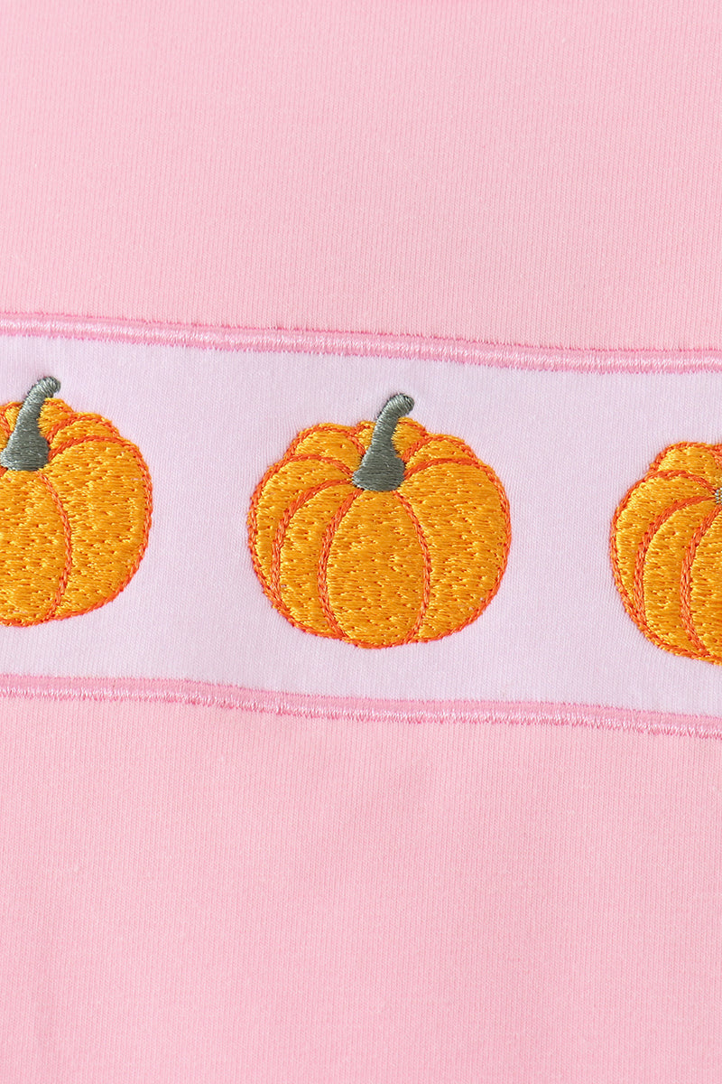 Pink pumpkin ruffle skorts set