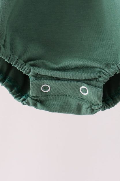 Green construction vehicle embroidery bubble